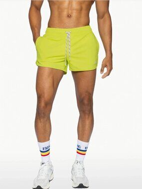 Bike Athletics Men's Track Short - Acid Lime - Large (34-36) NEW WITH TAGS
